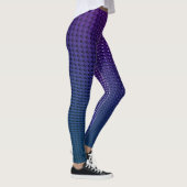 Gradient Lila und Navy Blue Geometric Design Leggings (Rechts)