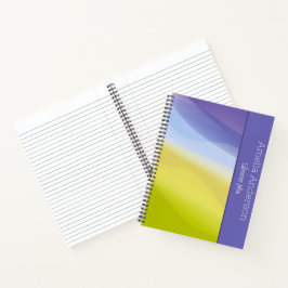 Gradient lime green lavenname Teacher Planner Notizblock