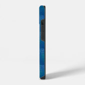 Gradient lines pattern 01.Green Blue BG iPhone Hülle (Linke Seite)