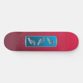 Gradient Magenta - von tief nach hell | Saisonale  Skateboard (Horizontal)
