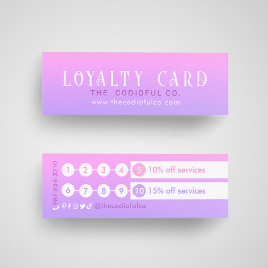 Gradient Mini Loyalty Card Treuekarte
