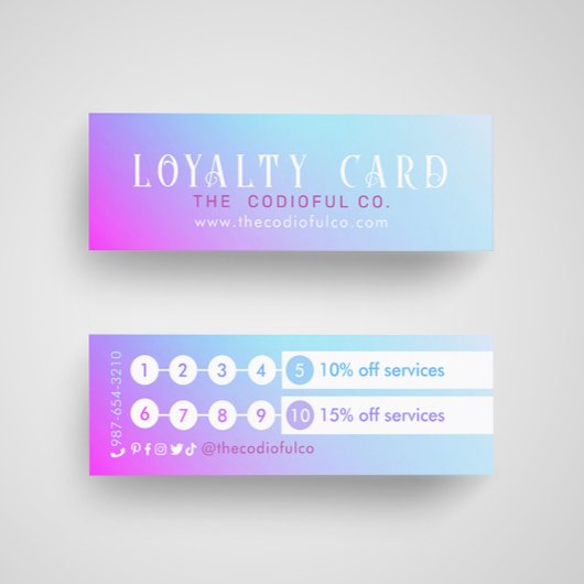 Gradient Mini Loyalty Card Treuekarte