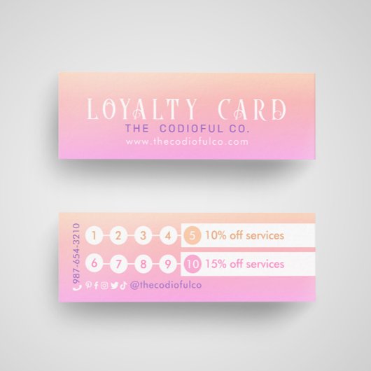 Gradient Mini Loyalty Card Treuekarte