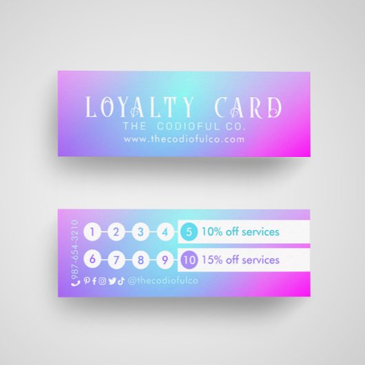 Gradient Mini Loyalty Card Treuekarte