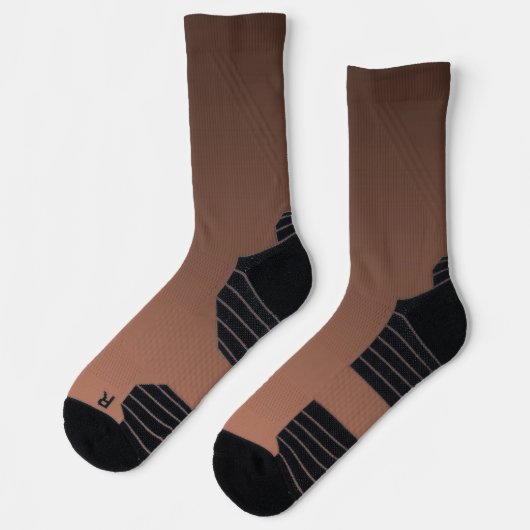 Gradient Mocha - hell bis tief | Saisonale Stimmun Socken (Links)
