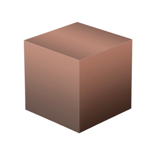 Gradient Mocha - von dunkel zu hell | Saisonale St Würfel (Vorderseite Schrägansicht)