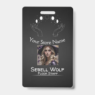Gradient Mondphase Mitarbeiterabzeichen Ausweis