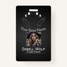 Gradient Moon Phase Employee Abzeichen Ausweis