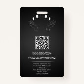 Gradient Moon Phase Employee Abzeichen Ausweis (Rückseite)