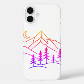 Gradient Mountain Forest iPhone Case (Rückseite)