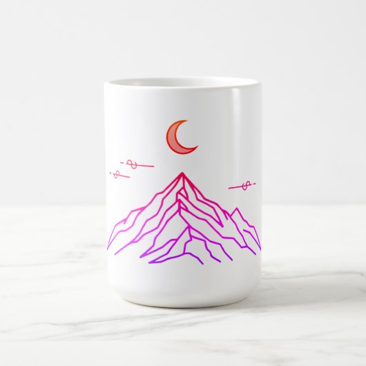 Gradient Mug "Vivid Peaks & Moon" Kaffeetasse (Mittel)