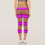 Gradient multicolor Streifen Capri Leggings (Rückseite)