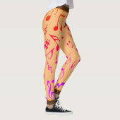 GRADIENT MUSIKNOTENS PEACH LEGGINGS (Rechts)