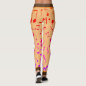 GRADIENT MUSIKNOTENS PEACH LEGGINGS (Rückseite)