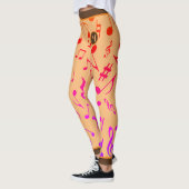 GRADIENT MUSIKNOTENS PEACH LEGGINGS (Links)