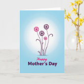 Gradient-Muttertags-Karte mit Blumen Karte (Gelbe Blume)