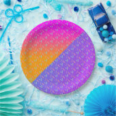 Gradient Neon and Sprinkles Dessert Party Pappteller (Party)