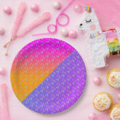 Gradient Neon and Sprinkles Dessert Party Pappteller (Party)