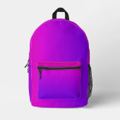 Gradient Neon Pink und Lila Bedruckter Rucksack (Vorderseite)