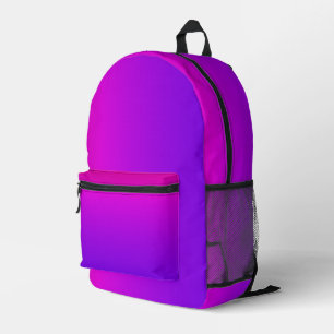 Gradient Neon Pink und Lila Bedruckter Rucksack