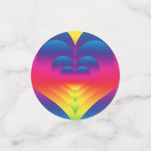 Gradient Nested Rainbow Hearts Konfetti (Klein Vorderseite)