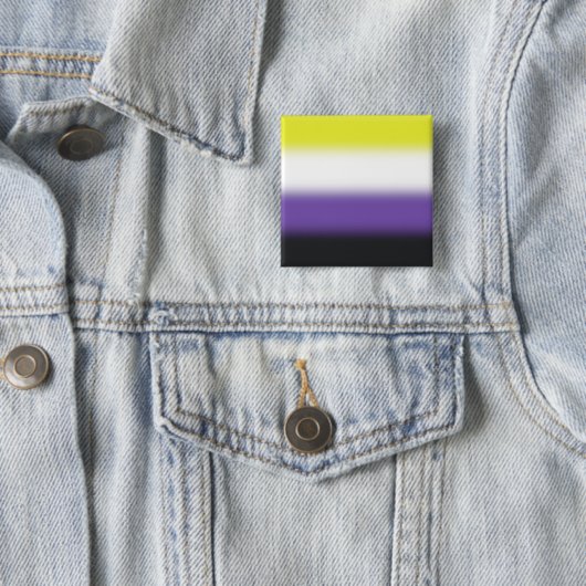 Gradient-Nichtbinäre-Pride-Flagge – Nichtbinäre-Fl Button (Beispiel)