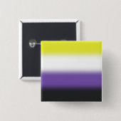 Gradient-Nichtbinäre-Pride-Flagge – Nichtbinäre-Fl Button (Vorne & Hinten)
