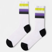 Gradient Nichtbinäre Pride-Flagge Socken (Linkes Detail)