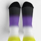Gradient Nichtbinärer Stolz Socken (Oben)