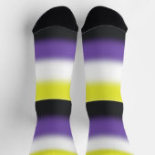 Gradient Nonbinär Prix Flag Socken (Oben)