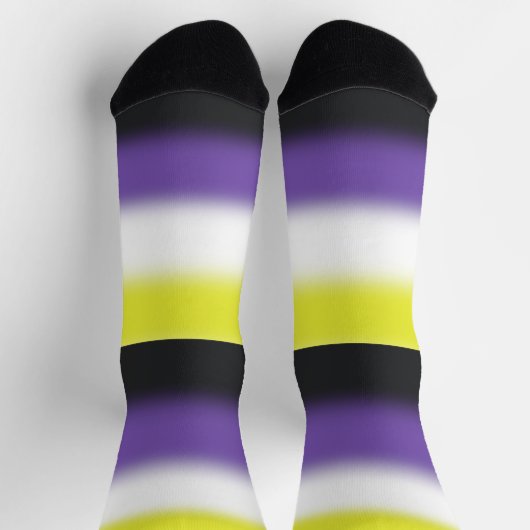 Gradient Nonbinär Prix Flag Socken (Oben)