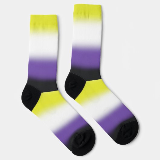 Gradient Nonbinär Prix Flag Socken (Rechts)