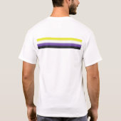 Gradient Nonbinary Pride-Flagge Vorne und Hinten T-Shirt (Rückseite)