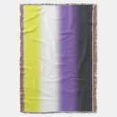 Gradient Nonbinary Prilag Flag - Nichtbinäre Flagg Decke (Vorderseite Vertikal)