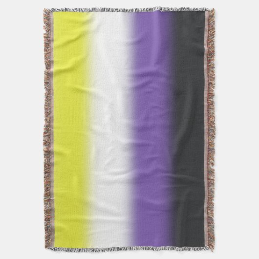 Gradient Nonbinary Prilag Flag - Nichtbinäre Flagg Decke (Vorderseite Vertikal)