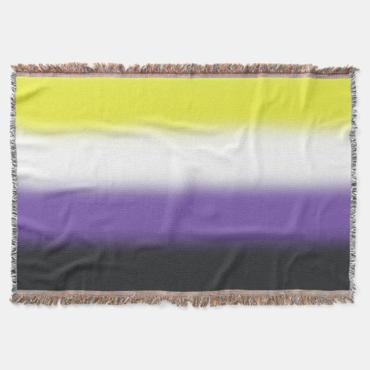 Gradient Nonbinary Prilag Flag - Nichtbinäre Flagg Decke (Vorderseite)