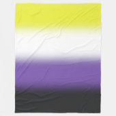 Gradient Nonbinary Prilag Flag - Nichtbinäre Flagg Fleecedecke (Vorderseite)