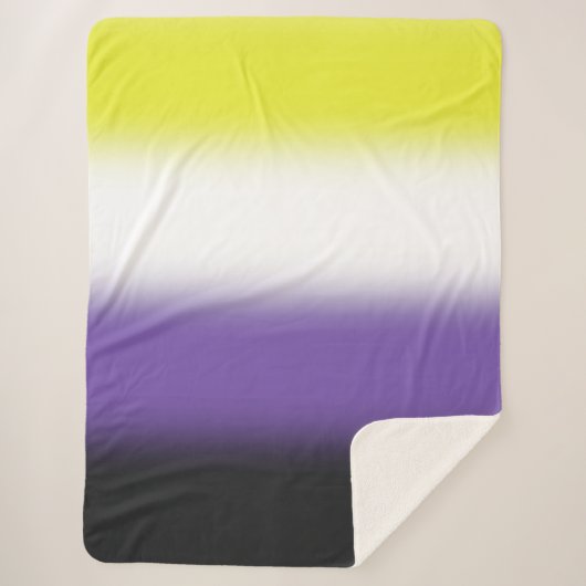 Gradient Nonbinary Prilag Flag - Nichtbinäre Flagg Sherpadecke (Vorderseite)