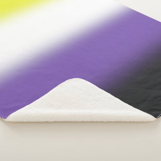 Gradient Nonbinary Prilag Flag - Nichtbinäre Flagg Sherpadecke (3/4)