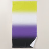Gradient Nonbinary Prilag Flag - Nichtbinäre Flagg Strandtuch (Vorderseite)