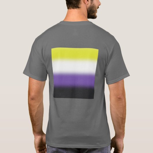 Gradient Nonbinary Prilag Flag - Nichtbinäre Flagg T-Shirt (Rückseite)