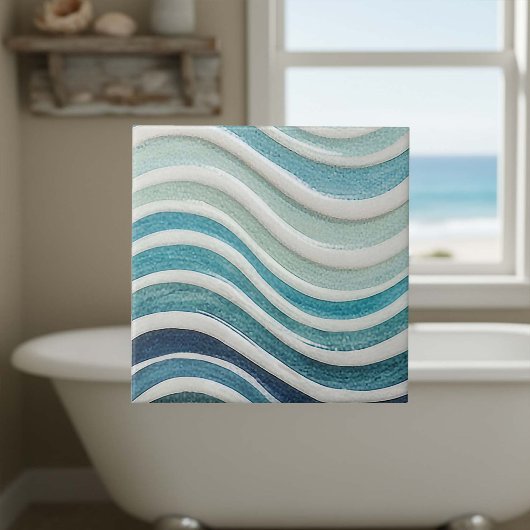 Gradient Ocean Waves Coastal Pattern ID1197 Fliese