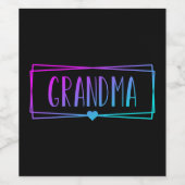 Gradient Oma Gigi Großmutter-Geschenke Weinetikett (Einzelnes Label)
