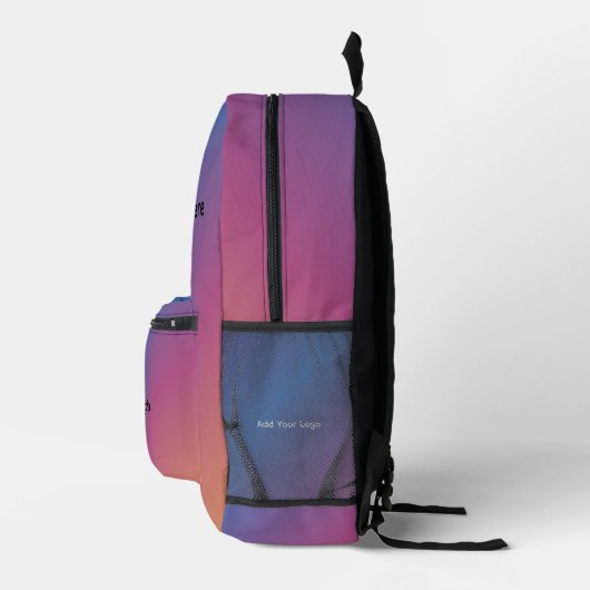 Gradient Ombre Backpack, benutzerdefinierbares Des Bedruckter Rucksack (Rechts)
