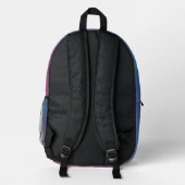 Gradient Ombre Backpack, benutzerdefinierbares Des Bedruckter Rucksack (Rückseite)