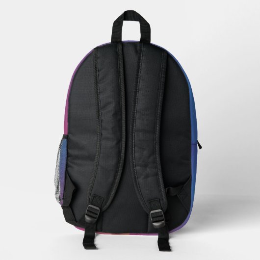 Gradient Ombre Backpack, benutzerdefinierbares Des Bedruckter Rucksack (Rückseite)