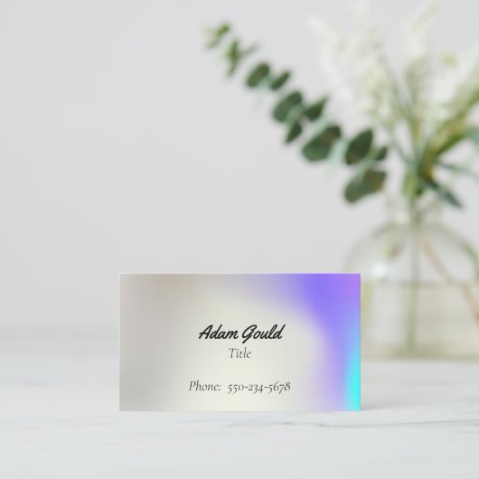 Gradient Ombre Beruflich Business Card Visitenkarte (Stehend Vorderseite)