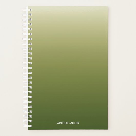 Gradient Ombre Green Personalisiert Planer (Vorderseite)
