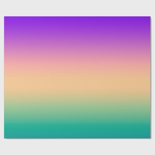 Gradient ombre grün gelb rosa lila weiche verschwo geschenkpapier (Flach)