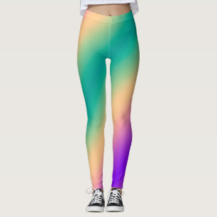 Gradient ombre grün gelb rosa lila weiche verschwo leggings